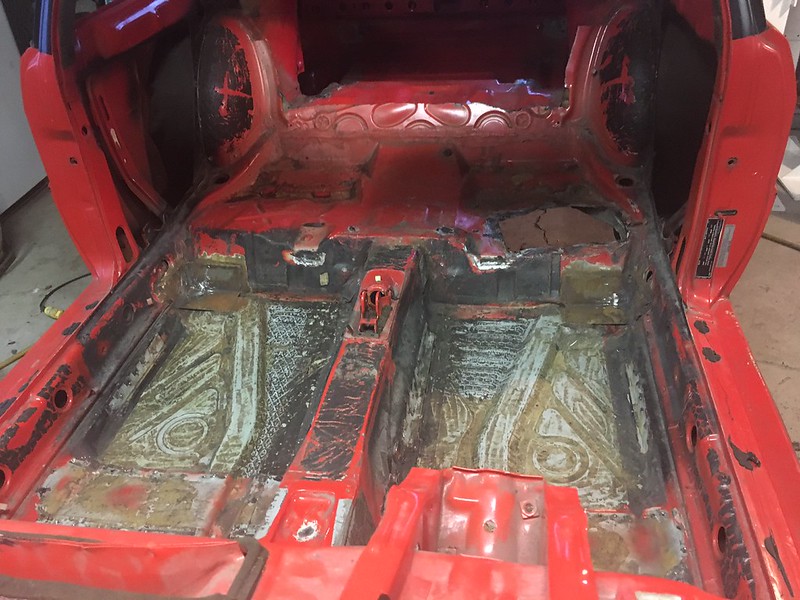 30855372993_2225fea14e_c Interior of a UR Quattro stripped down to bare metal floor panels with visible rust and wear