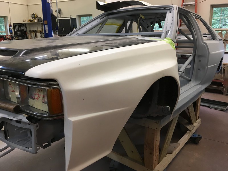 36085538443_8450993976_c Partially assembled classic UR Quattro body in a workshop, showing primered and bare metal surfaces