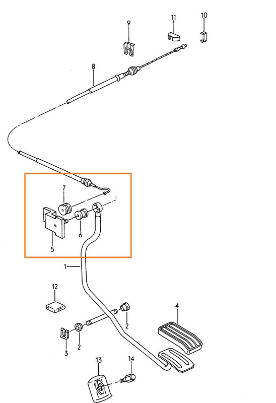 Diagram of UR Quattro rally car parts highlighting a mechanical assembly, including various components such as tubes, brackets, and fittings, labeled with numbers for identification.